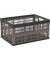Klapptransportbox Strata, Volumen: 32l, aus recyceltem Polypropylen, grau