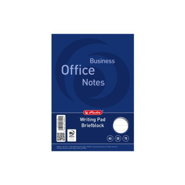 Herlitz Briefblock 100050268, A5, 70g, 50 Blatt 4006144587199 Herlitz