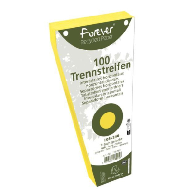 Trennstreifen Exacompta 13525E, Forever, 180 g, 105 x 240 mm, gelb