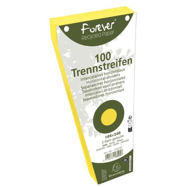 Exacompta Trapeztrennstreifen 13525E Forever gelb 180g gelocht 3130630135258 Exacompta 100 Stück