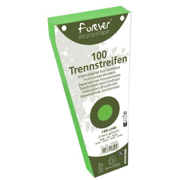 Exacompta Trapeztrennstreifen 13545E Forever grün 180g gelocht 3130630135456 Exacompta 100 Stück