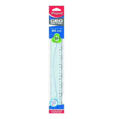 Flachlineal 242030, 30cm, transparent