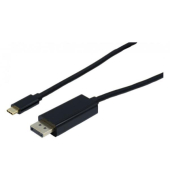 127549 USB-CDisplayPort Kabel, 1 m, schwarz