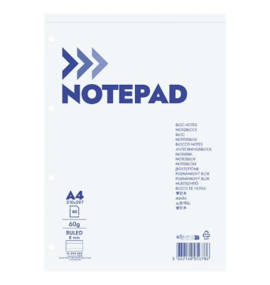 Notizblock 19210583, A4, 
