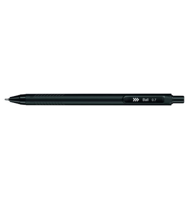Druckkugelschreiber, 0,7mm, Schwarz