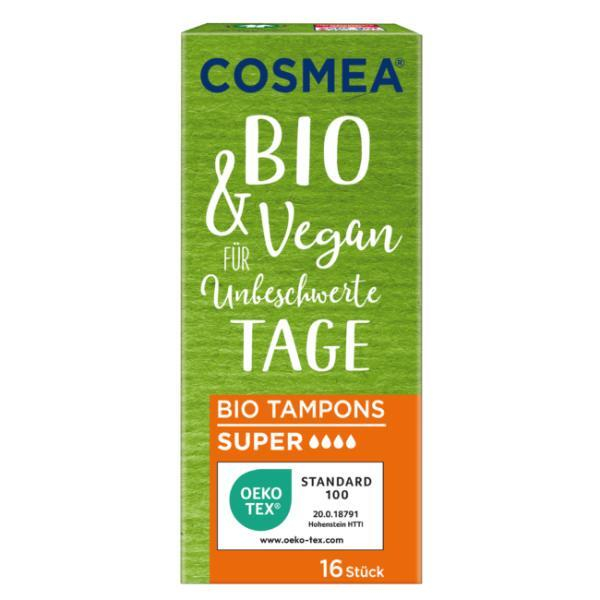 Cosmea Tampons Bio&Vegan, Super 4000576040307 Cosmea 16 Stück