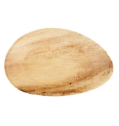 Papstar Einweg-Teller PURE aus Palmblatt, oval, 26 x 17 cm