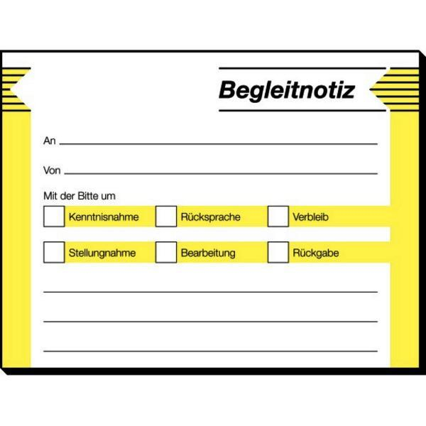 Sigel Haftformular HF 142, Begleitnotiz, 100x75 mm, weißgelbschw, 50Bl., 5St. 4004360953422 Sigel 5 Stück