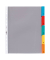 Kunststoffregister 663019, 5-teilig blanko, A4+, 120&micro;m, farbige Fenstertaben, 5-teilig