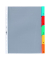 Kunststoffregister 663019, 5-teilig blanko, A4+, 120&micro;m, farbige Fenstertaben, 5-teilig
