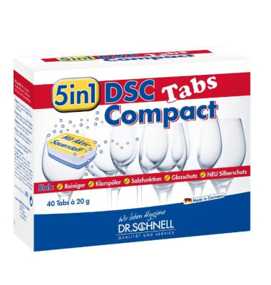 36035, Sp&uuml;lmaschinentabs DSC COMPACT TABS, 5 in 1, 40 Tabs