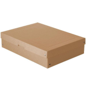 Archivbox 22002112F, A3, braun, veredelter Buchbinderpappe