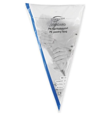 Spritzbeutel, geblockt, transparent, 46 x 23 cm, LDPE1-lagig