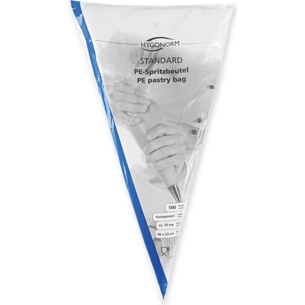 Hygonorm Spritzbeutel, geblockt, transparent, 46 x 23 cm, LDPE1-lagig 4015544922288 Hygonorm 100 Stück