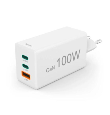 Schnellladeger&auml;t, GaN, 2x USB-C, 1x USB-A, Mini-Ladeger&auml;t, PD, 100 W, wei&szlig;