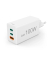 Schnellladeger&auml;t, GaN, 2x USB-C, 1x USB-A, Mini-Ladeger&auml;t, PD, 100 W, wei&szlig;