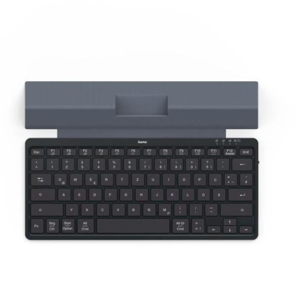 Hama Multi-Device-Tastatur Travel 600, Hülle, Bluetooth, klein, schw., QWERTZ DE 4047443522979 Hama