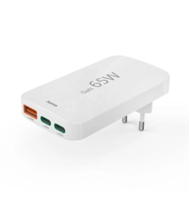 flaches Mini-Ladeger&auml;t  65W 2xUSB-C1xUSB-A, wei&szlig;     201976