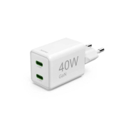 Schnellladeger&auml;t, GaN, 2x USB-C, Super-Mini-Ladeger&auml;t, PD, 40 W, wei&szlig;
