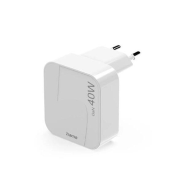Schnellladeger&auml;t, GaN, 2x USB-C, faltbares Mini-Ladeger&auml;t, PD, 40 W, wei&szlig;