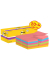 Haftnotizen R330 SSCOL VP24, Super Sticky Z-Notes Promotion, 76x76mm, farbig sorteirt (blau/gelb/gr&uuml;n/orange/rosa), quadratisch