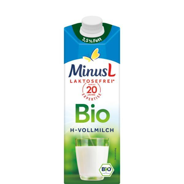 Minus-L H-Milch BIO 683225006, 3,5% Fett, Lactosefrei, 1 Liter 4062800001959 Minus-L