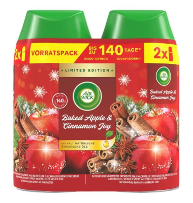 Air Wick Freshmatic Max Nachf&uuml;ller Baked Apple & Cinnamon Joy, Inhalt: 2x250ml