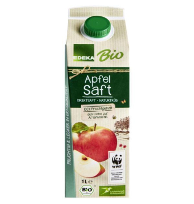 Bio Apfelsaft Naturtr&uuml;b 1L