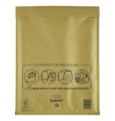 Luftpolstertaschen, 101273333, goldgelb