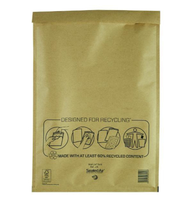 Luftpolstertaschen Mail Lite J/6, 101273332, innen 300x440mm, goldgelb