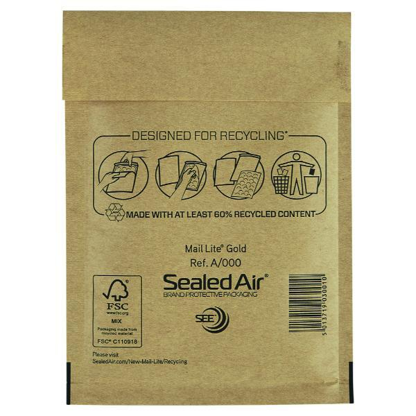 Sealed Air Luftpolstertaschen, 101273156, goldgelb 5051146485331 Sealed Air 200 Stück