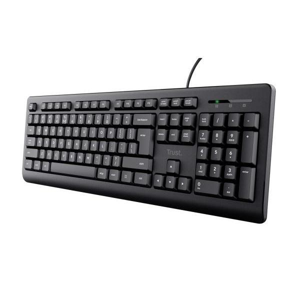Trust TK-150 Tastatur QWERTY, kabelgebunden, schwarz 8713439239843 Trust