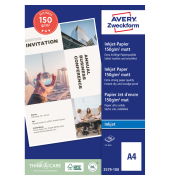 Inkjetpapier Business 2579-100, A4 150g wei&szlig; matt einseitig bedruckbar