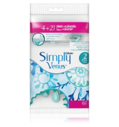 Gilette Simply Venus 2 Einwegrasierer, 2 Klingen, 6er Pack