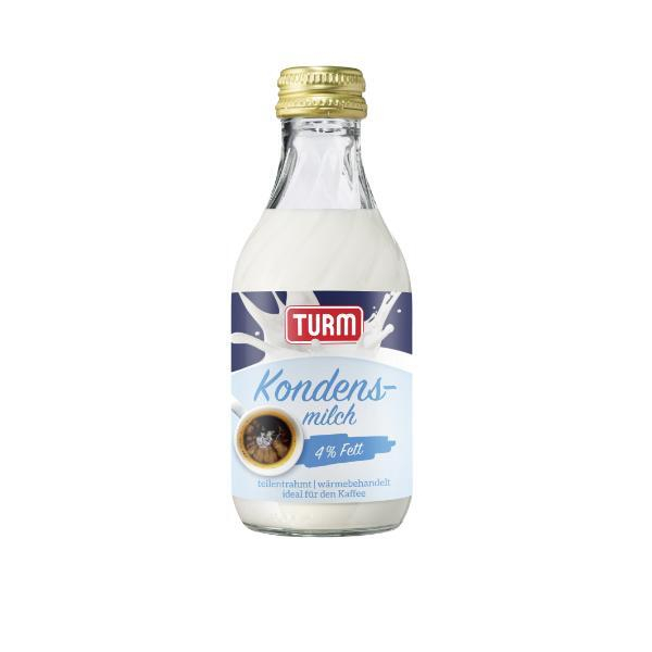 TURM SAHNE Kondensmilch 52003, 4% Fett, 200g, Glasflasche 4027200520035 TURM SAHNE 15 Stück