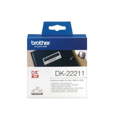 Etiketten DK-22211, 15,24m x 29mm, f&uuml;r Brother QL, wei&szlig;