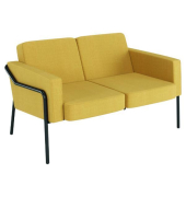 Medso 2-Sitzer-Sofa Classic Stoff, Gr&ouml;&szlig;e: L, gelb