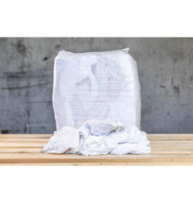 Putzlappen Trikot Baumwolle, 10Kg, wei&szlig;
