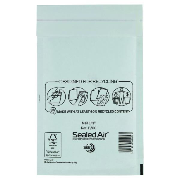 Sealed Air Luftpolstertaschen, 101273280, weiß 5051146485287 Sealed Air 200 Stück