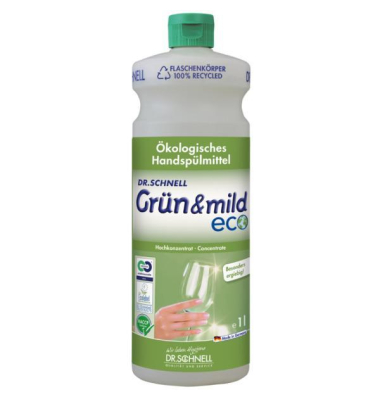 Geschirrsp&uuml;lmittel 36924 Gr&uuml;n & mild, 1 Liter, Flasche, ohne