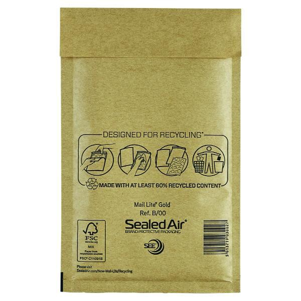 Sealed Air Luftpolstertaschen, 101273244, goldgelb 5051146485324 Sealed Air 200 Stück
