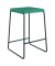 Barhocker mit Stoffbezug, Stahlbeine, blau