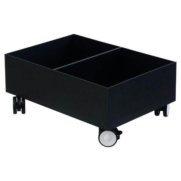 PAPERFLOW Rollwagen für 2 Wertstoffsammelboxen, schwarz 3660141967784 PAPERFLOW