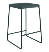 Barhocker mit Stoffbezug, Stahlbeine, anthrazit