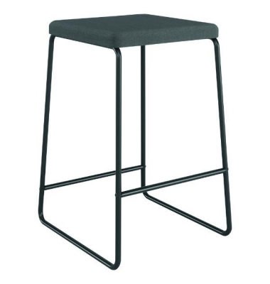 Barhocker mit Stoffbezug, Stahlbeine, anthrazit