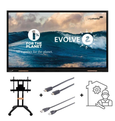 Pack 16 EVOLVE  65Z + Rollstativ  + Kabel + Installationsservice