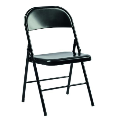 Besucherstuhl F 10 Klappbar Schwarz