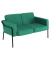 Medso 2-Sitzer-Sofa Classic Stoff, Gr&ouml;&szlig;e: L, blau
