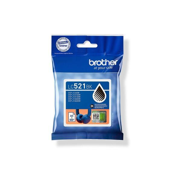 Brother Druckerpatrone LC521BK (LC521BK), schwarz, ca. 500 Seiten  Brother