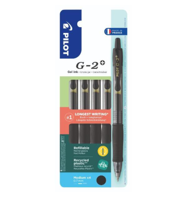 G2+ Gelschreiber mit Druckmechanik 2605S4, 0,7mm, schwarz